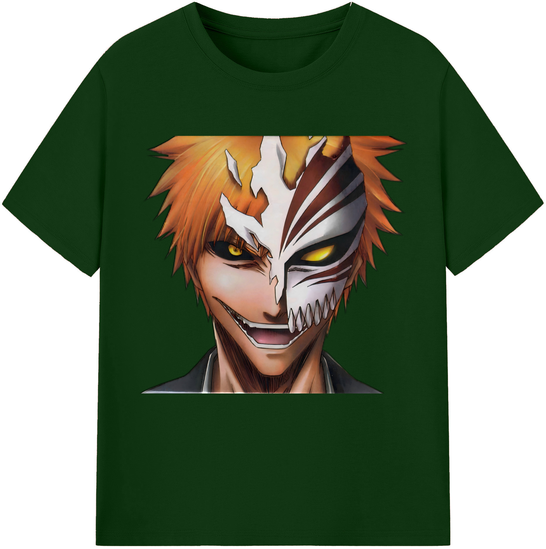 （画像用） ブリーチ 黒崎一護（くろさき いちご）BLEACH Kurosaki Ichigo 綿100％半袖Tシャツ（フロントプリント）